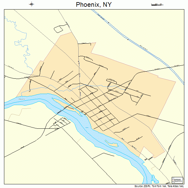 Phoenix, NY street map