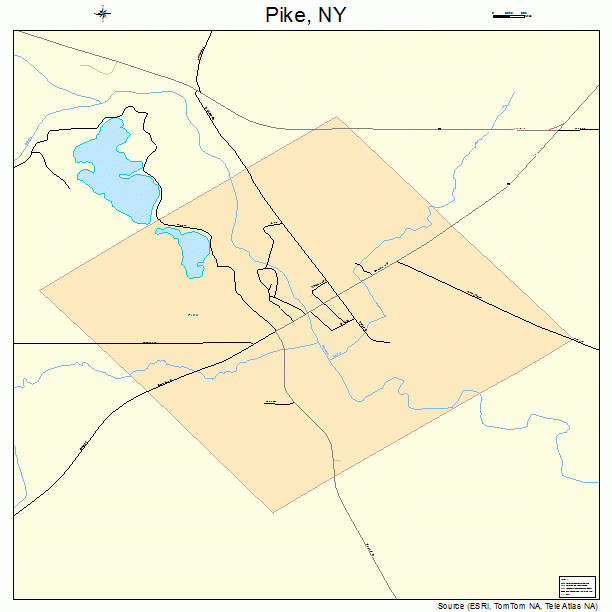 Pike, NY street map