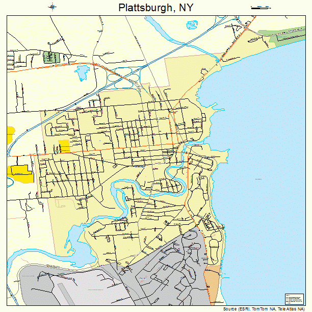 Plattsburgh, NY street map