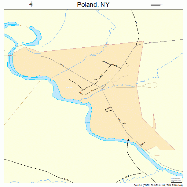 Poland, NY street map