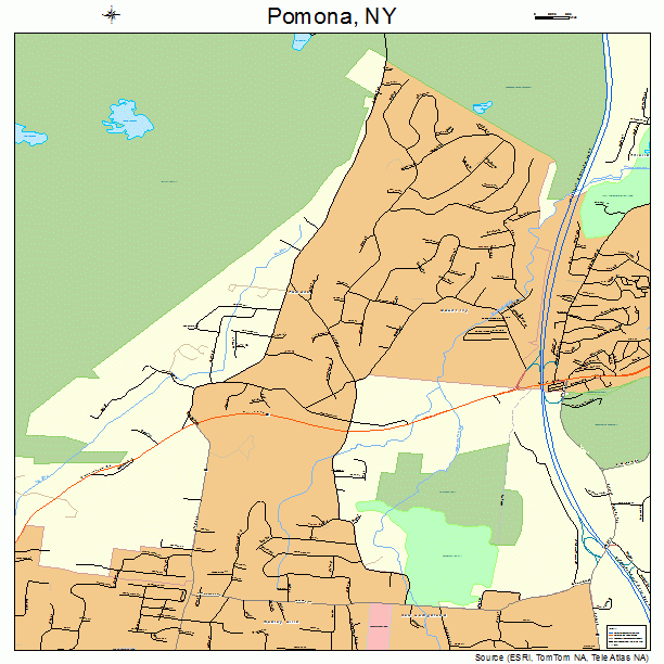 Pomona, NY street map