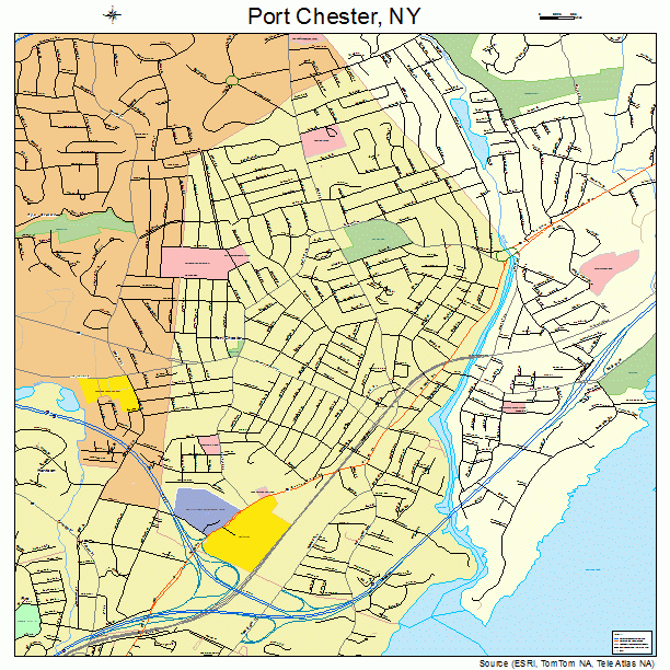 Port Chester, NY street map