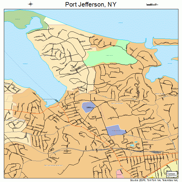 Port Jefferson, NY street map