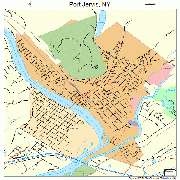 Port Jervis, NY street map