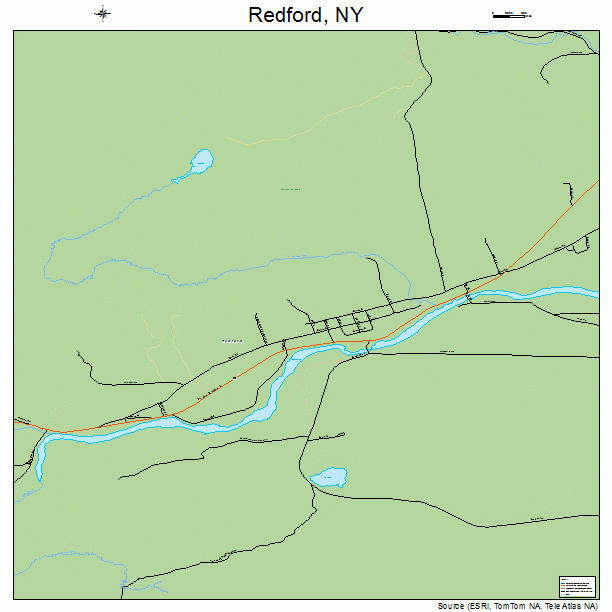 Redford, NY street map