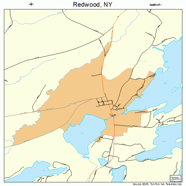 Redwood, NY street map