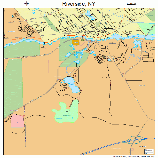 Riverside, NY street map