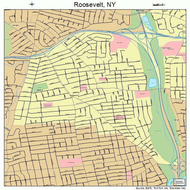 Roosevelt, NY street map