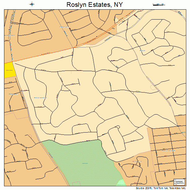 Roslyn Estates, NY street map