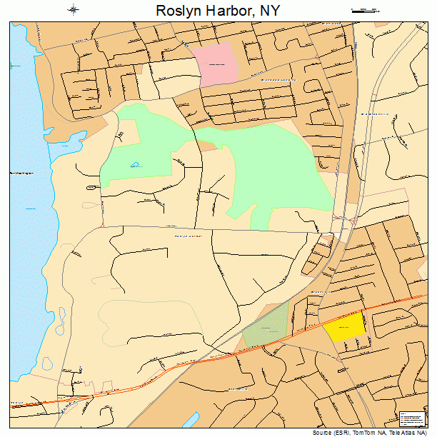 Roslyn Harbor, NY street map