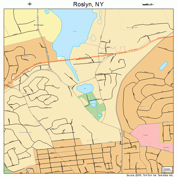 Roslyn, NY street map