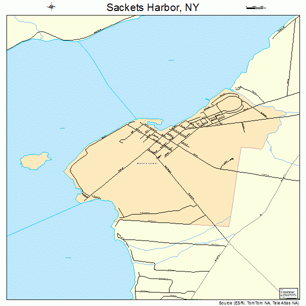 Sackets Harbor, NY street map