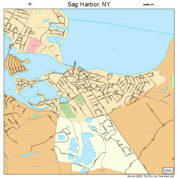 Sag Harbor New York Street Map 3664485