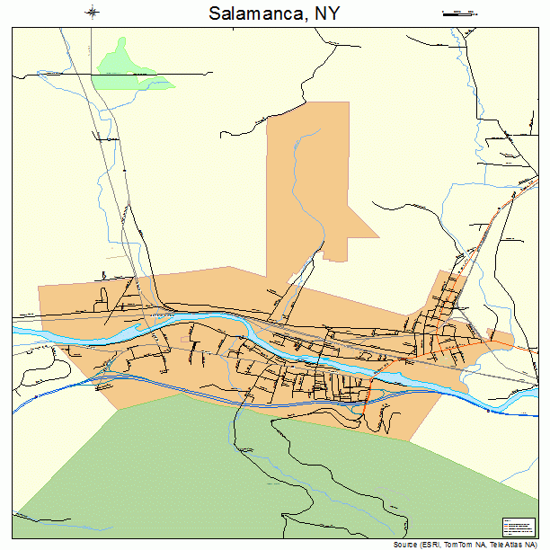 Salamanca, NY street map