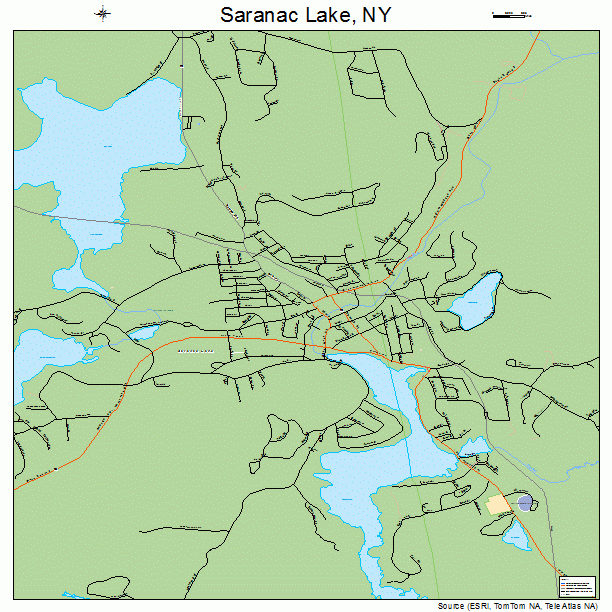 Saranac Lake, NY street map