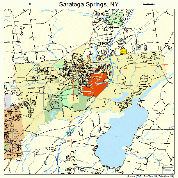 Saratoga Springs, NY street map