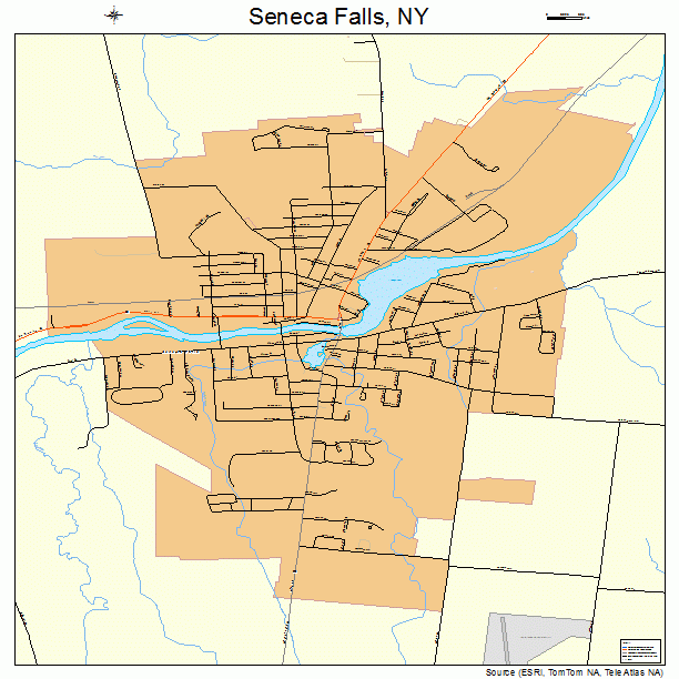 Seneca Falls, NY street map