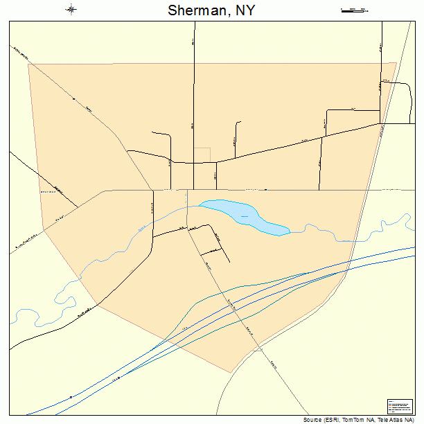 Sherman, NY street map