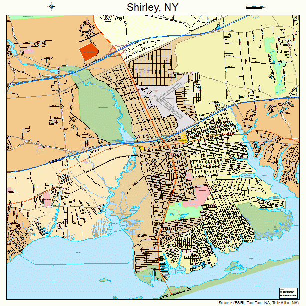 Shirley, NY street map