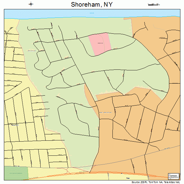 Shoreham, NY street map