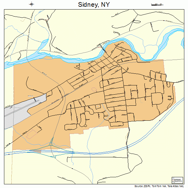 Sidney, NY street map