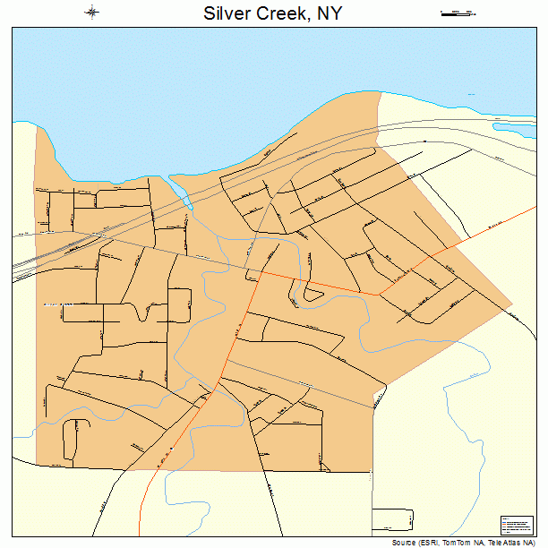 Silver Creek, NY street map