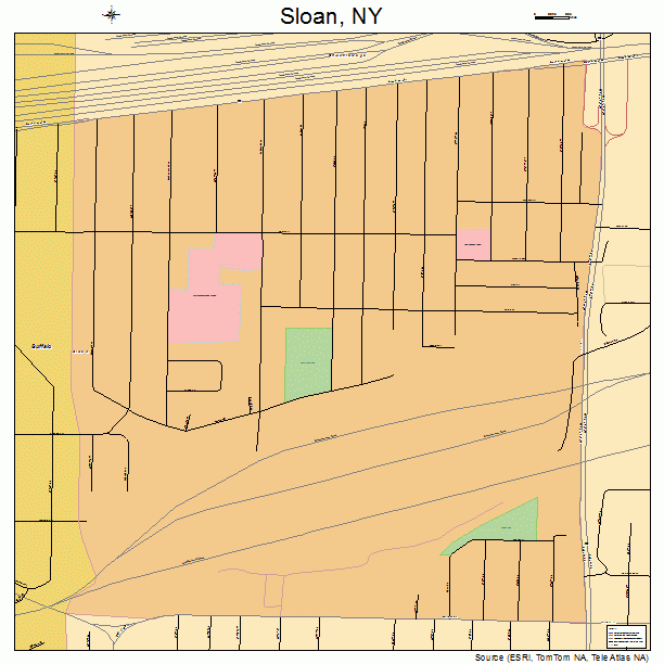 Sloan, NY street map