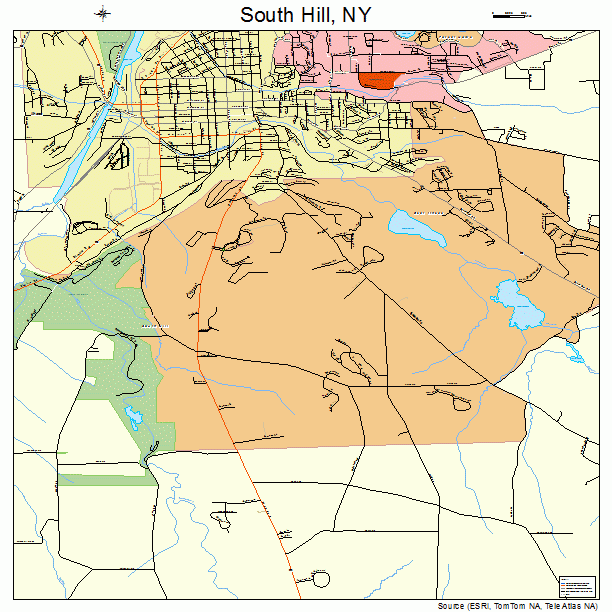 South Hill, NY street map