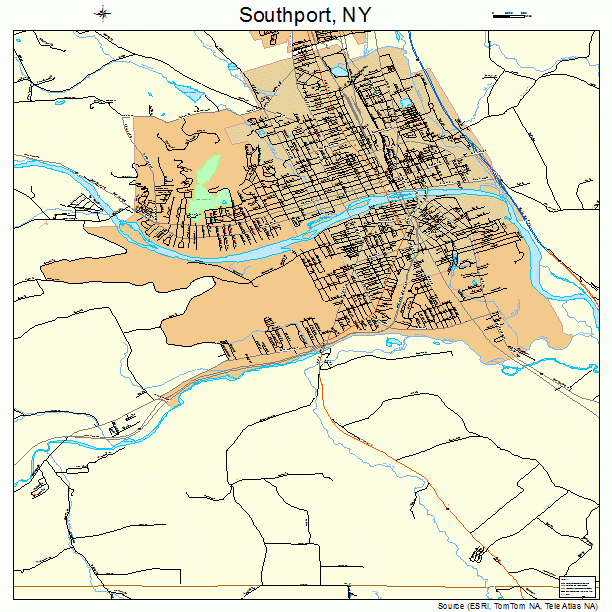 Southport, NY street map