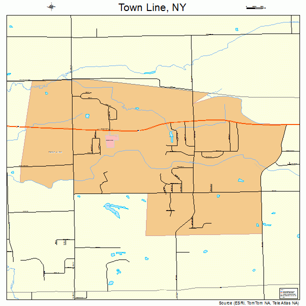 Town Line, NY street map