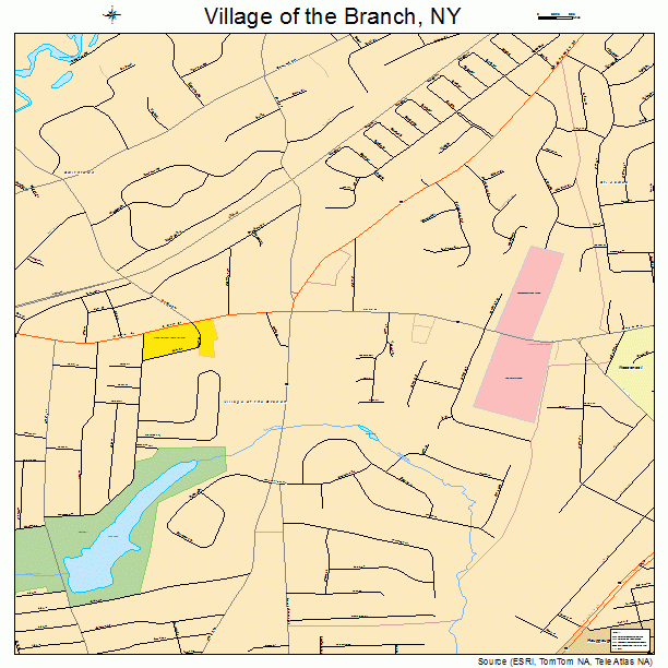 Village of the Branch, NY street map