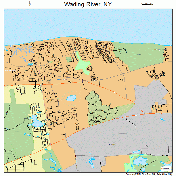Wading River, NY street map