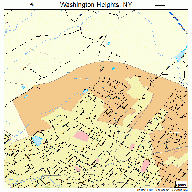 Washington Heights, NY street map