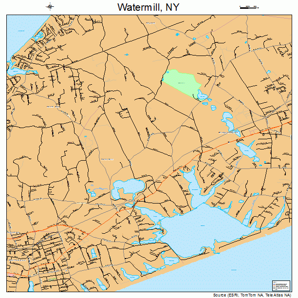 Watermill, NY street map