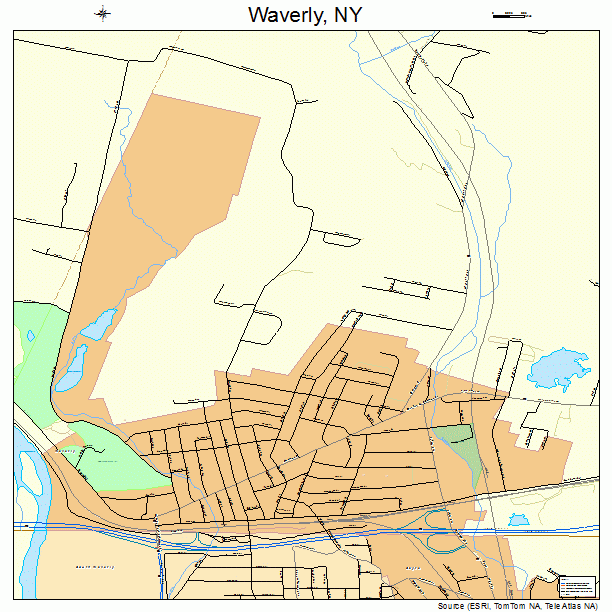 Waverly, NY street map