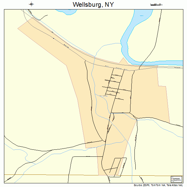 Wellsburg, NY street map