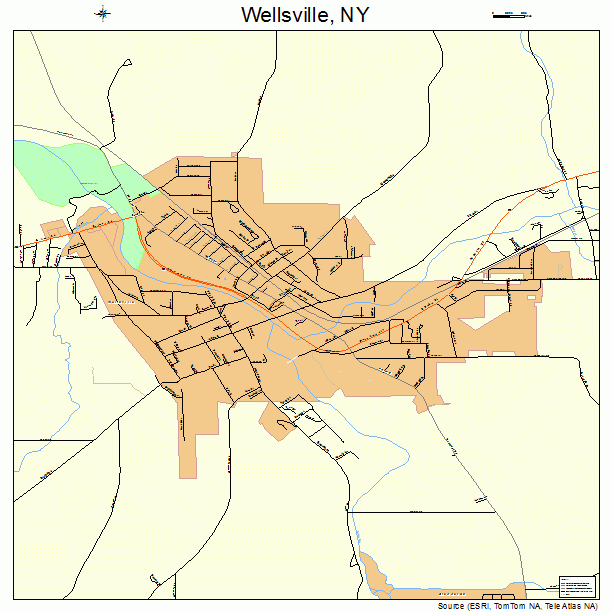Wellsville, NY street map