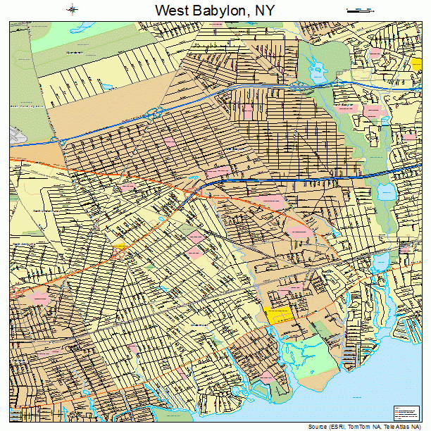 West Babylon, NY street map