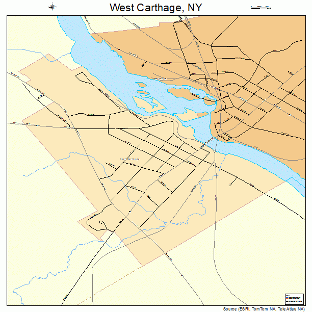 West Carthage, NY street map