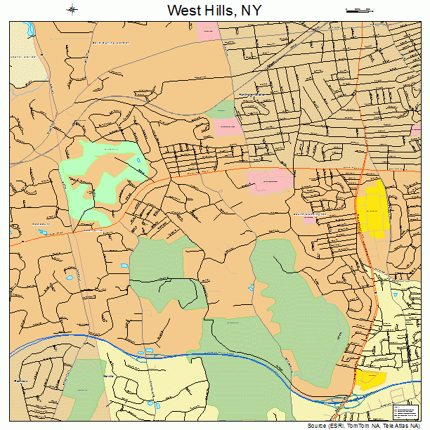 West Hills, NY street map