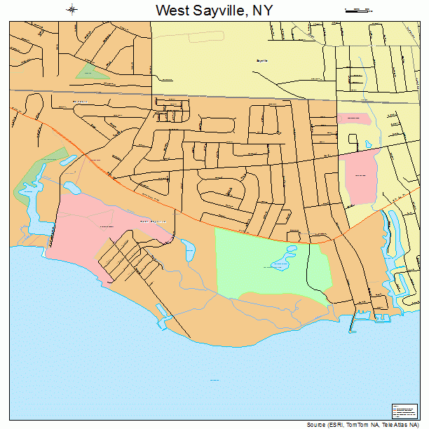 West Sayville, NY street map
