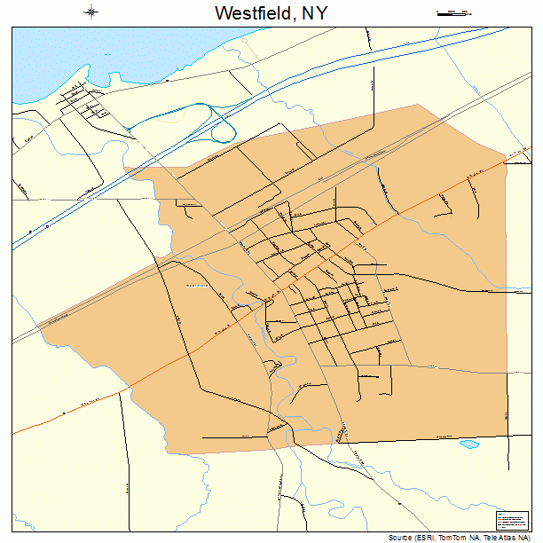 Westfield, NY street map