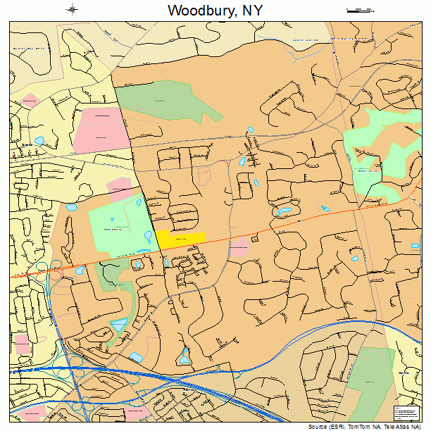 Woodbury, NY street map