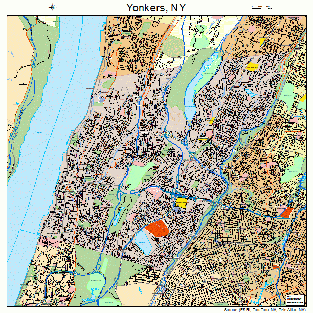 Yonkers, NY street map