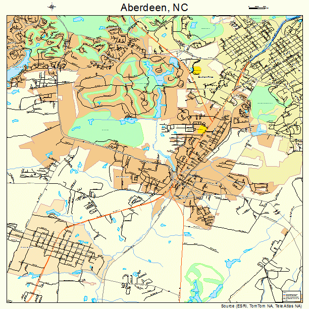 Aberdeen, NC street map