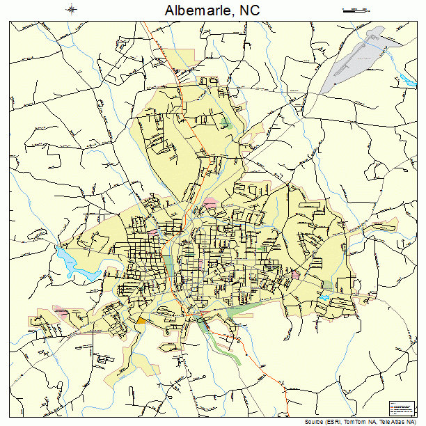 Albemarle, NC street map