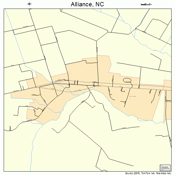 Alliance, NC street map
