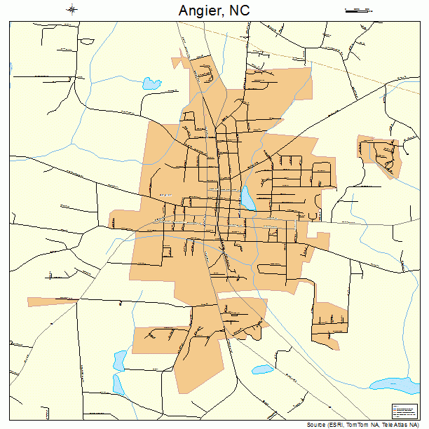 Angier, NC street map