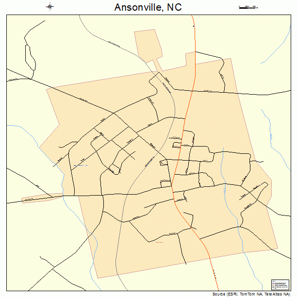 Ansonville, NC street map