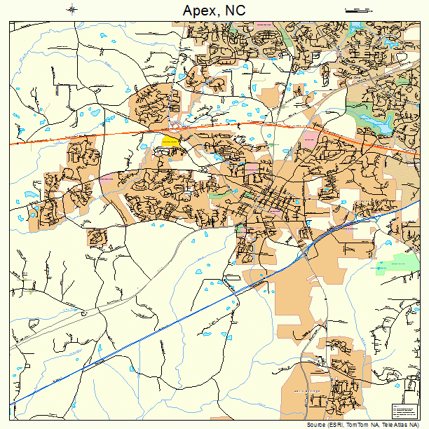 Apex, NC street map